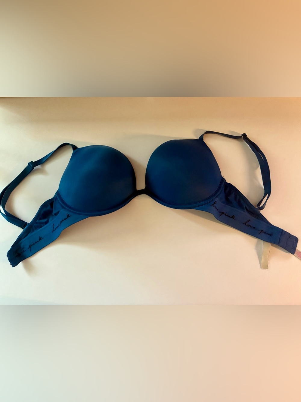 PINK Victoria's Secret Super Push-up Blue Bra 32DD